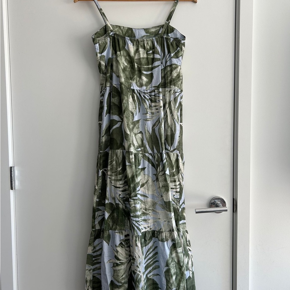 Tropical Green Maxi Dress